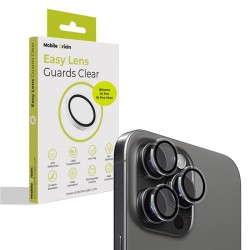 Set 3 protectii sticla camera foto Mobile Origin Easy Lens Guards compatibil cu iPhone 15 Pro / 15 Pro Max Clear