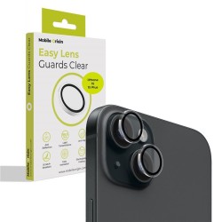 Set 2 protectii sticla camera foto Mobile Origin Easy Lens Guards compatibil cu iPhone 15 / 15 Plus Clear