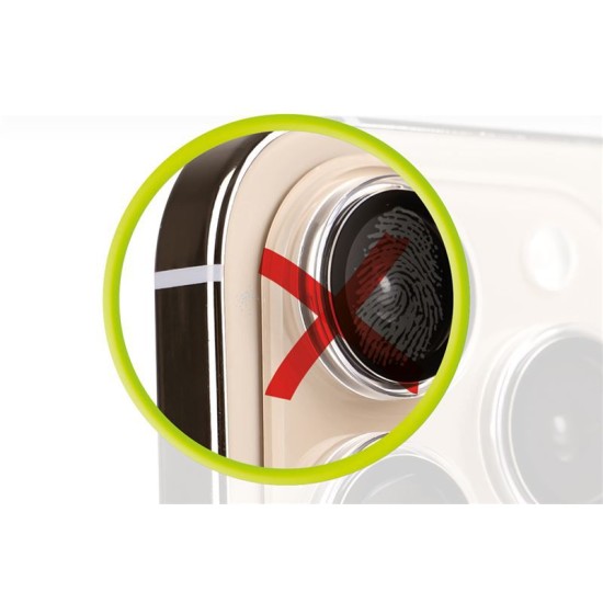 Set 3 protectii sticla camera foto Mobile Origin Easy Lens Guards compatibil cu iPhone 14 Pro / 14 Pro Max Clear (Ingredi, FRL-LSG-i14Pro-CLR) by www.silkase.ro