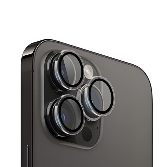 Set 3 protectii sticla camera foto Mobile Origin Easy Lens Guards compatibil cu iPhone 14 Pro / 14 Pro Max Clear (Ingredi, FRL-LSG-i14Pro-CLR) by www.silkase.ro