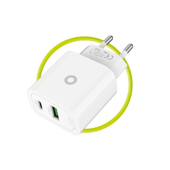 Incarcator retea Mobile Origin MO12, USB/USB-C, PD 20W, Alb (Mobile Origin, Incarcatoare) by www.silkase.ro Incarcator retea Mobile Origin MO12, USB/USB-C, PD 20W, Alb (Incarcatoare, FRL-PD20W-MO12) by www.silkase.ro