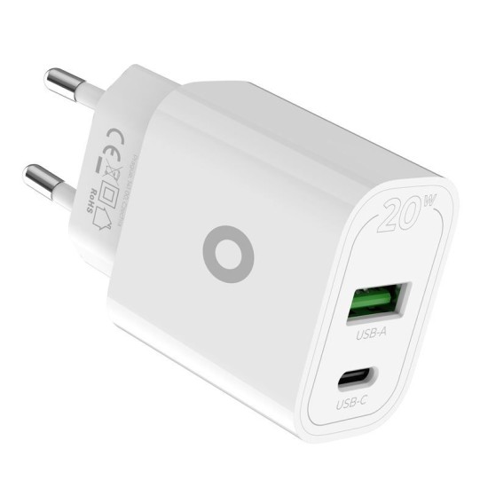 Incarcator retea Mobile Origin MO12, USB/USB-C, PD 20W, Alb (Mobile Origin, Incarcatoare) by www.silkase.ro Incarcator retea Mobile Origin MO12, USB/USB-C, PD 20W, Alb (Incarcatoare, FRL-PD20W-MO12) by www.silkase.ro