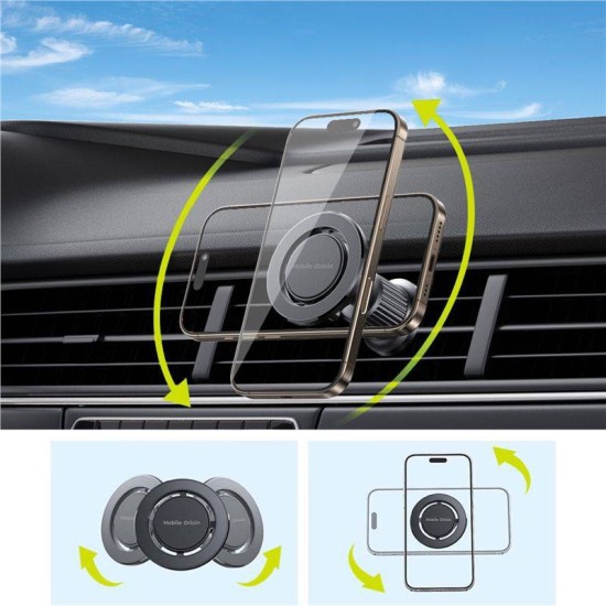 Suport Auto Magnetic Mobile Origin MO9 pentru Grilaj de Ventilatie, cu Placuta Metalica (Mobile Origin, Suport auto) by www.silkase.ro Suport Auto Magnetic Mobile Origin MO9 pentru Grilaj de Ventilatie, cu Placuta Metalica (Suport auto, FRL-MVCH-MO9) by www.silkase.ro
