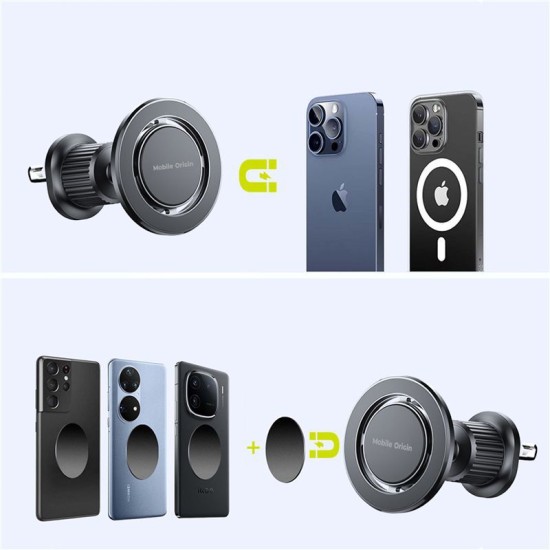 Suport Auto Magnetic Mobile Origin MO9 pentru Grilaj de Ventilatie, cu Placuta Metalica (Mobile Origin, Suport auto) by www.silkase.ro Suport Auto Magnetic Mobile Origin MO9 pentru Grilaj de Ventilatie, cu Placuta Metalica (Suport auto, FRL-MVCH-MO9) by www.silkase.ro