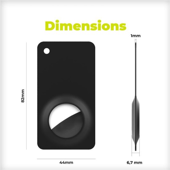 Suport tip card Mobile Origin Wallet compatibil cu Apple AirTag Black (Ingredi, FRL-ATWC-BLK) by www.silkase.ro