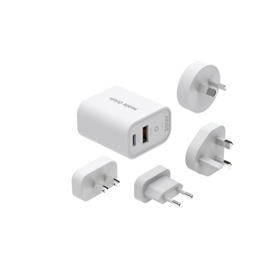 Incarcator de Calatorie Mobile Origin GaN 30W MO14, EU/USA/UK/AUS (Incarcatoare, FRL-TRVL30W-MO14) by www.silkase.ro