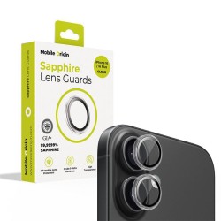 Set 2 protectii sticla camera foto Mobile Origin Sapphire Lens Guards compatibil cu iPhone 16 / 16 Plus Clear