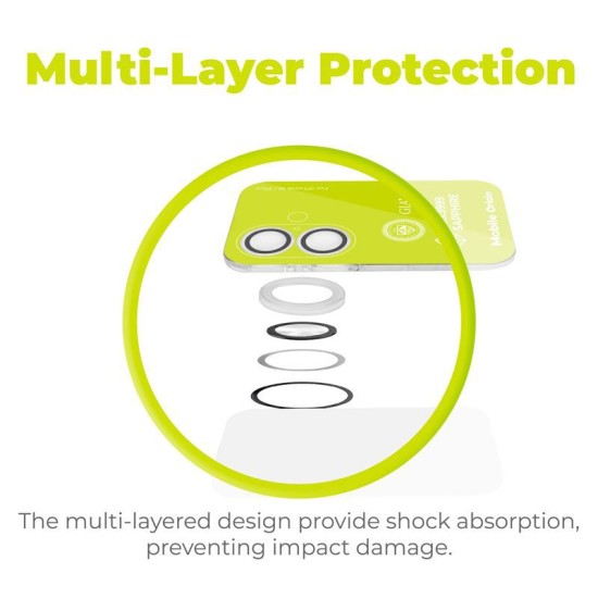 Set 2 protectii sticla camera foto Mobile Origin Sapphire Lens Guards compatibil cu iPhone 16 / 16 Plus Clear (Ingredi, SALG-i16-CLR) by www.silkase.ro
