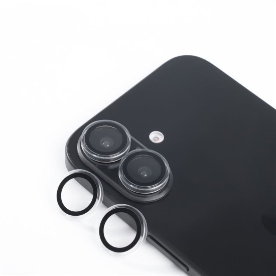 Set 2 protectii sticla camera foto Mobile Origin Sapphire Lens Guards compatibil cu iPhone 16 / 16 Plus Clear (Ingredi, SALG-i16-CLR) by www.silkase.ro