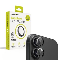 Set 2 protectii sticla camera foto Mobile Origin Sapphire Lens Guards compatibil cu iPhone 16 / 16 Plus Black