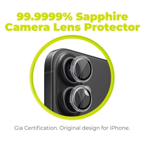Set 2 protectii sticla camera foto Mobile Origin Sapphire Lens Guards compatibil cu iPhone 16 / 16 Plus Black (Ingredi, SALG-i16-BLK) by www.silkase.ro