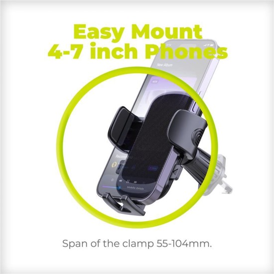 Suport auto universal Mobile Origin MO15, Air Vent Mount, Rotire 360 grade, Negru (Suport auto, FRL-CH-MO15) by www.silkase.ro