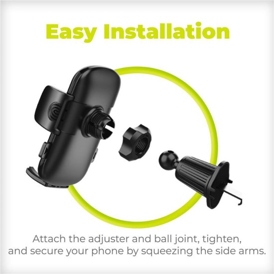 Suport auto universal Mobile Origin MO15, Air Vent Mount, Rotire 360 grade, Negru (Suport auto, FRL-CH-MO15) by www.silkase.ro