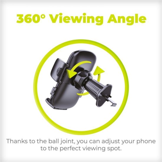 Suport auto universal Mobile Origin MO15, Air Vent Mount, Rotire 360 grade, Negru (Suport auto, FRL-CH-MO15) by www.silkase.ro