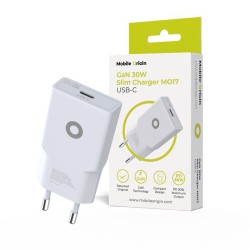 Incarcator retea GaN Mobile Origin Slim MO17, USB-C, 30W, Alb