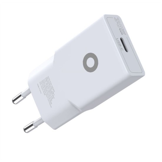 Incarcator retea GaN Mobile Origin Slim MO17, USB-C, 30W, Alb (Incarcatoare, MO-GAN30W-MO17) by www.silkase.ro