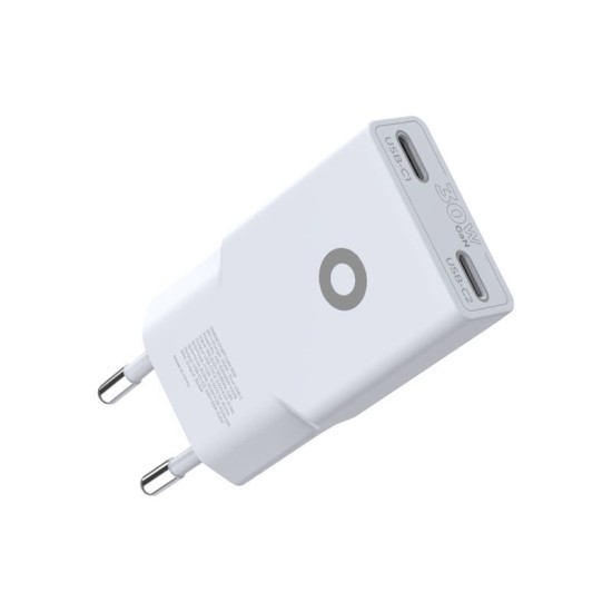 Incarcator retea GaN Mobile Origin Slim MO18, 2 x USB-C, 30W, Alb (Mobile Origin, Incarcatoare) by www.silkase.ro Incarcator retea GaN Mobile Origin Slim MO18, 2 x USB-C, 30W, Alb (Incarcatoare, MO-GAN30W-MO18) by www.silkase.ro