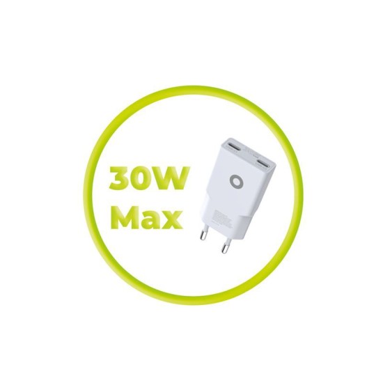 Incarcator retea GaN Mobile Origin Slim MO18, 2 x USB-C, 30W, Alb (Mobile Origin, Incarcatoare) by www.silkase.ro Incarcator retea GaN Mobile Origin Slim MO18, 2 x USB-C, 30W, Alb (Incarcatoare, MO-GAN30W-MO18) by www.silkase.ro