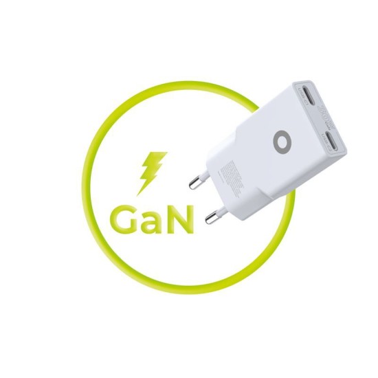 Incarcator retea GaN Mobile Origin Slim MO18, 2 x USB-C, 30W, Alb (Mobile Origin, Incarcatoare) by www.silkase.ro Incarcator retea GaN Mobile Origin Slim MO18, 2 x USB-C, 30W, Alb (Incarcatoare, MO-GAN30W-MO18) by www.silkase.ro