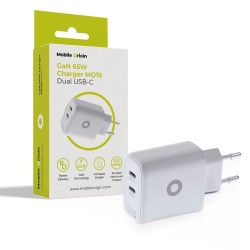 Incarcator de retea Mobile Origin GaN 65W certificat TUV cu 2 porturi USB-C