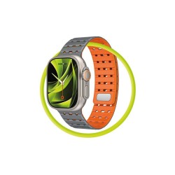 MOBILE ORIGIN Curea Magnetică Apple Watch 49/46/45/44mm (Ultra 3-1/Seria 11), Gri/Portocaliu