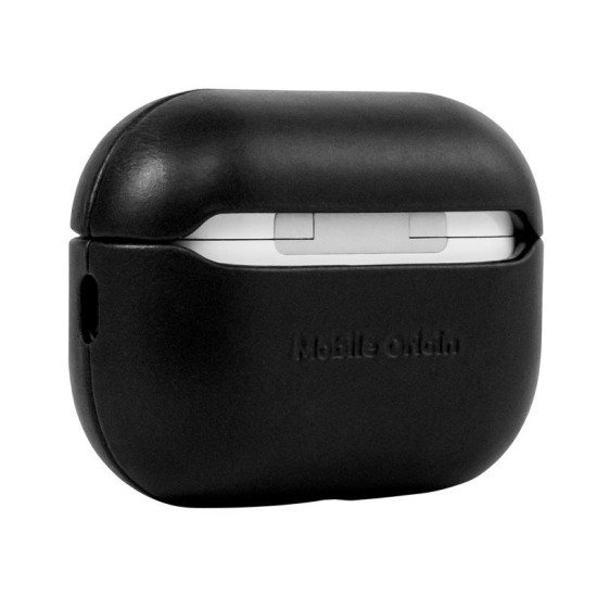 Husa din piele pentru AirPods Pro 2, Mobile Origin, neagra, 67x55x28mm (Ingredi, LC-APP-BLK-01) by www.silkase.ro