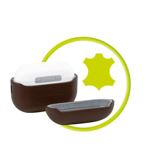 Husa din piele pentru AirPods Pro 2, Mobile Origin, maro, 67x55x28mm (Ingredi, LC-APP-BRW01) by www.silkase.ro