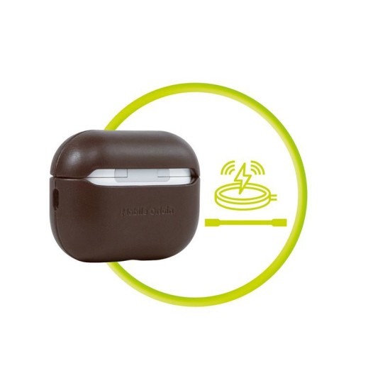 Husa din piele pentru AirPods Pro 2, Mobile Origin, maro, 67x55x28mm (Ingredi, LC-APP-BRW01) by www.silkase.ro
