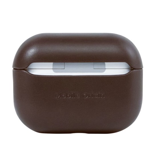 Husa din piele pentru AirPods Pro 2, Mobile Origin, maro, 67x55x28mm (Ingredi, LC-APP-BRW01) by www.silkase.ro