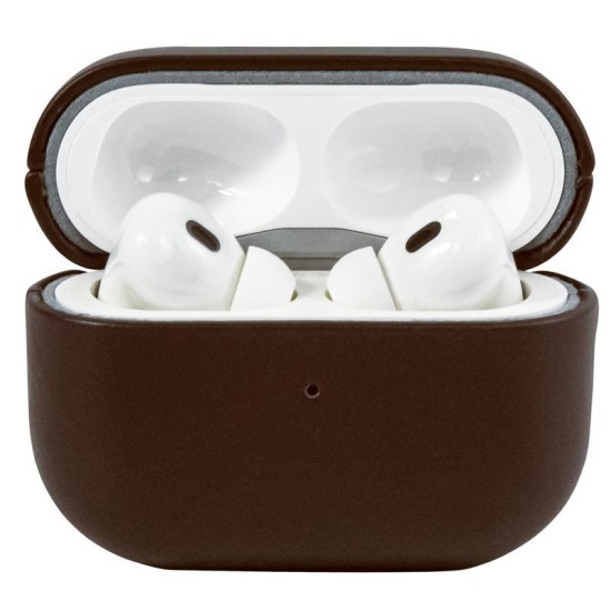 Husa din piele pentru AirPods Pro 2, Mobile Origin, maro, 67x55x28mm (Ingredi, LC-APP-BRW01) by www.silkase.ro