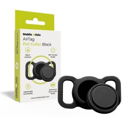 Zgarda pentru animale de companie cu suport Apple AirTag Mobile Origin, neagra