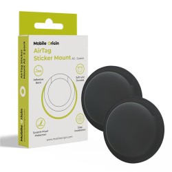 Set 2 suporturi adezive Mobile Origin pentru Apple AirTag, negru