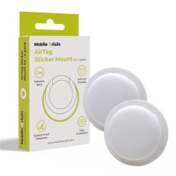 Set 2 suporturi adezive Mobile Origin pentru Apple AirTag, alb