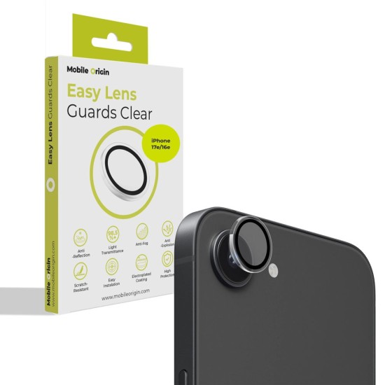 Folie sticla camera foto Mobile Origin Easy Lends Guard compatibila cu iPhone 16e Clear (Mobile Origin, Ingredi) by www.silkase.ro Folie sticla camera foto Mobile Origin Easy Lends Guard compatibila cu iPhone 16e Clear (Ingredi, FRL-LSG-i16e-CLR) by www.silkase.ro
