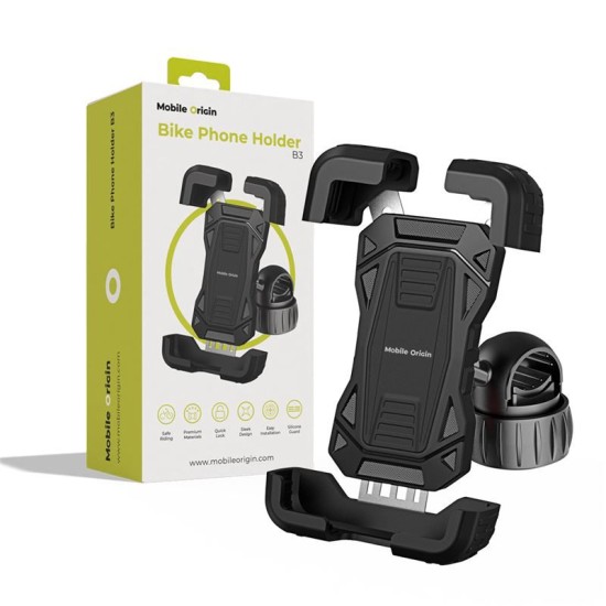 Suport universal bicicleta Mobile Origin B3, Rotire 360 grade, Negru (Suport bicicleta, MO-BPH-B3) by www.silkase.ro