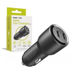 Incarcator auto Mobile Origin 60W cu 2 porturi USB-C, CA11