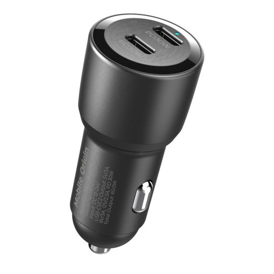 Incarcator auto Mobile Origin 60W cu 2 porturi USB-C, CA11 (Mobile Origin, Ingredi) by www.silkase.ro Incarcator auto Mobile Origin 60W cu 2 porturi USB-C, CA11 (Suport auto, MO-CCH60W-CA11) by www.silkase.ro