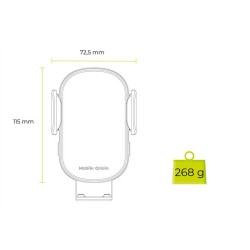 Incarcator auto wireless 15W cu prindere pe bord Mobile Origin CA16