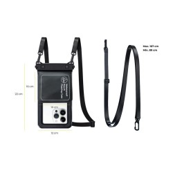 Husa subacvatica plutitoare cu buzunar Mobile Origin pentru telefoane 6.8 inch, negru/alb Husa subacvatica plutitoare cu buzunar Mobile Origin pentru telefoane 6.8 inch, negru/alb