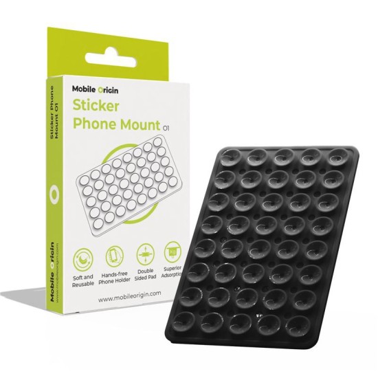 Suport adeziv pentru telefon Mobile Origin O1, negru (Mobile Origin, Ingredi) by www.silkase.ro Suport adeziv pentru telefon Mobile Origin O1, negru (Ingredi, MO-SPM-BLK) by www.silkase.ro