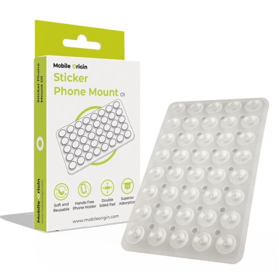 Suport adeziv pentru telefon Mobile Origin O1, alb transparent (Mobile Origin, Ingredi) by www.silkase.ro Suport adeziv pentru telefon Mobile Origin O1, alb transparent (Ingredi, MO-SPM-C-WHT) by www.silkase.ro