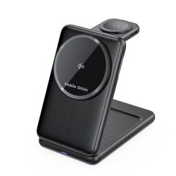Incarcator pliabil 3 in 1 Mobile Origin PW8 cu tehnologie Qi2, negru