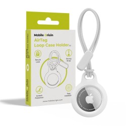 Suport tip breloc Mobile Origin Loop pentru Apple AirTag, alb