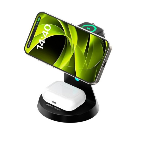Suport magnetic cu incarcare wireless 3 in 1 Mobile Origin PW9 (Mobile Origin, Ingredi) by www.silkase.ro Suport magnetic cu incarcare wireless 3 in 1 Mobile Origin PW9 (Incarcatoare, MO-31WMS-PW9) by www.silkase.ro