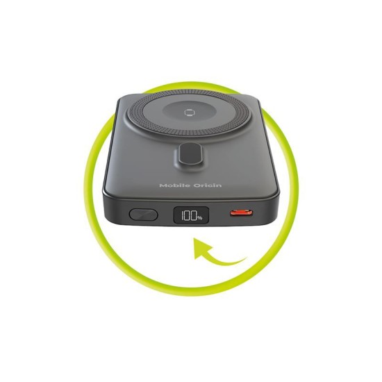 Baterie externa magnetica wireless Mobile Origin 10000mAh PB9 (Baterii Externe, MO-WMP-PB9) by www.silkase.ro
