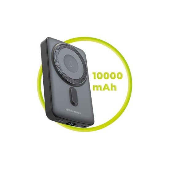 Baterie externa magnetica wireless Mobile Origin 10000mAh PB9 (Baterii Externe, MO-WMP-PB9) by www.silkase.ro