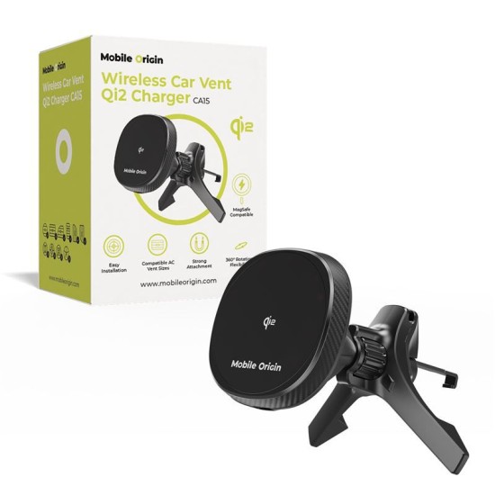 Incarcator auto wireless pentru ventilatie Mobile Origin CA15 cu tehnologie Qi2 (Mobile Origin, Ingredi) by www.silkase.ro Incarcator auto wireless pentru ventilatie Mobile Origin CA15 cu tehnologie Qi2 (Incarcatoare Auto, MO-WCVCH-CA15) by www.silkase.ro