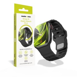 MOBILE ORIGIN III Curea Apple Watch 49/46/45/44mm (Ultra 3-1/Seria 11), Neagră