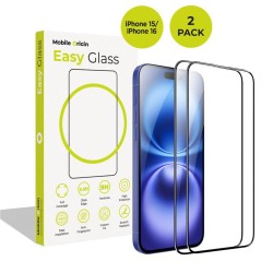 Set 2 folii de sticla Mobile Origin EasyGlass pentru iPhone 15 / 16