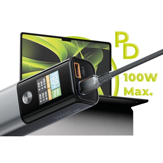 Baterie Externă Mobile Origin 100W PD 14000mAh cu Display PB12 - USB-C + USB-A Baterie Externă Mobile Origin 100W PD 14000mAh cu Display PB12 - USB-C + USB-A (Baterii Externe, MO-100WPD-PB12) by www.silkase.ro